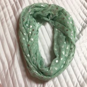 Mint and Silver Infinity Scarf (4/$10, 8/$15)